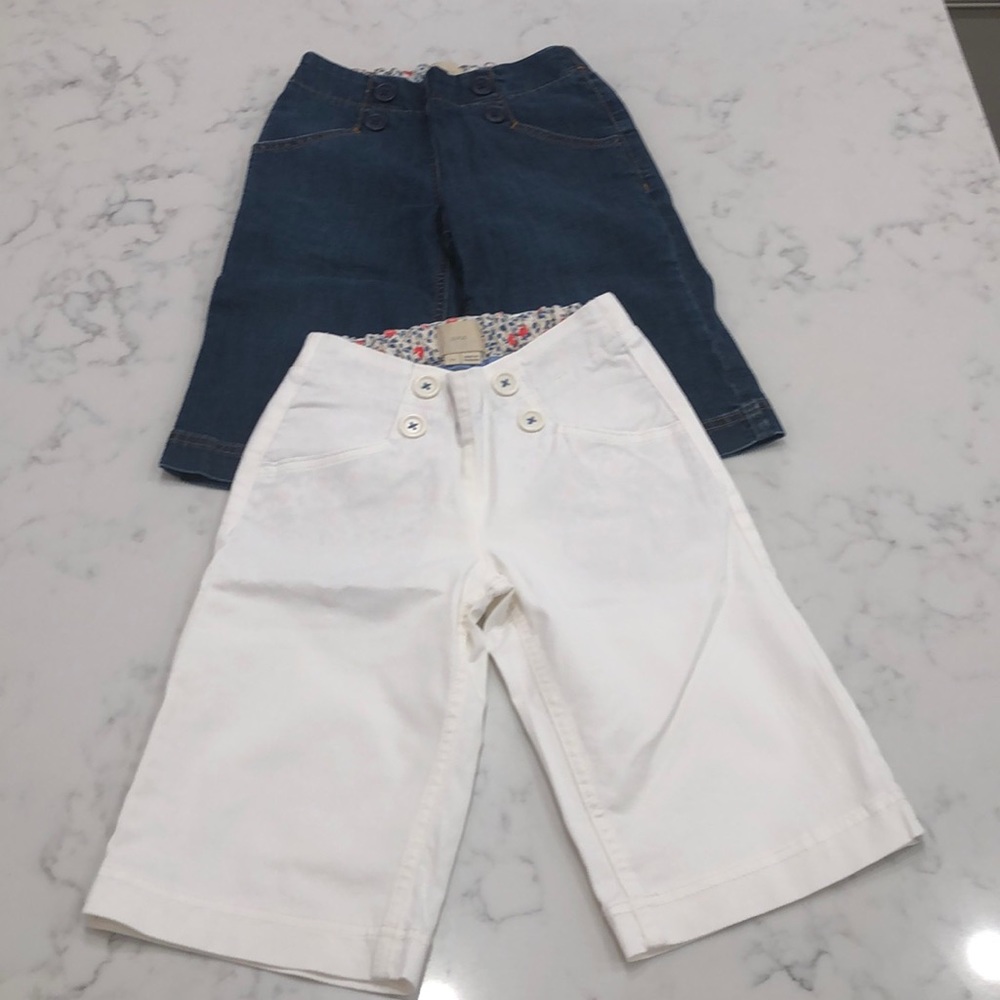 Size 7 Mini Boden cropped pants (2 pants)